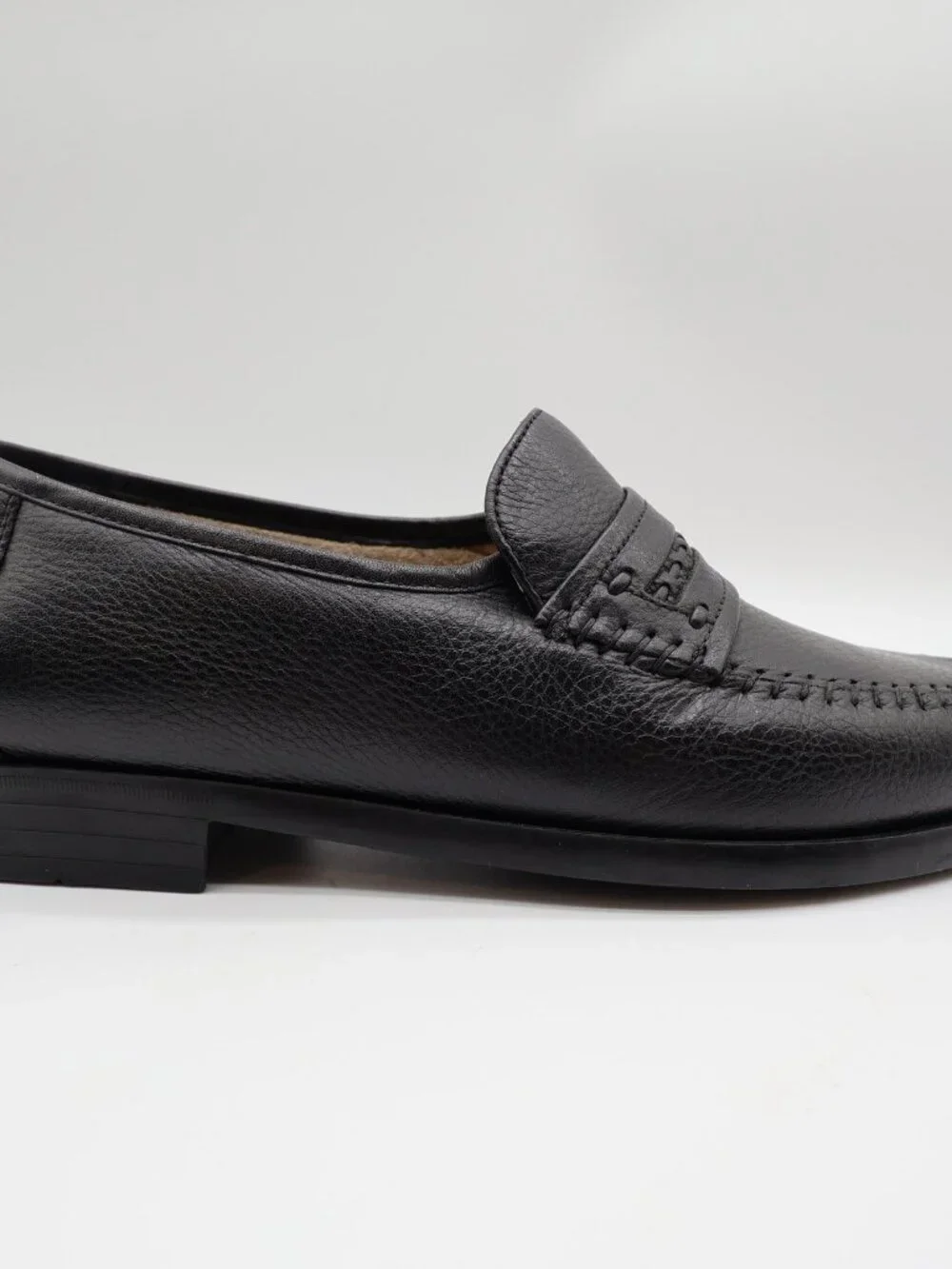 Nunn Bush Edgar Loafers Men's 9 Black Leather Comfort Gel Slip-On